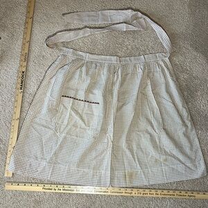 Checkered Tan and white vintage apron